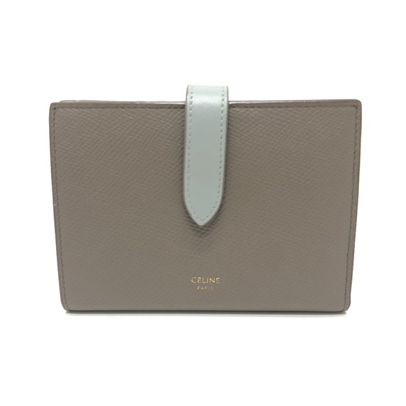 CELINE 10B643BRU Wallet Compact Wallet Folded wallet gray GoldHardware - Picture 1 of 10